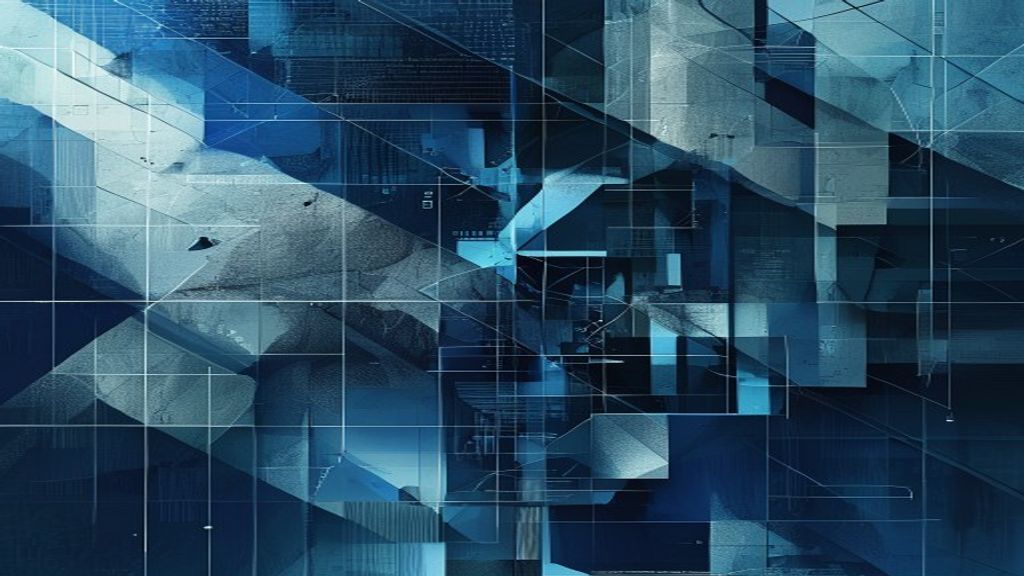 Create an abstract editorial cover image exploring the cryptographic identity mystery of Adam Back and Satoshi Nakamoto.