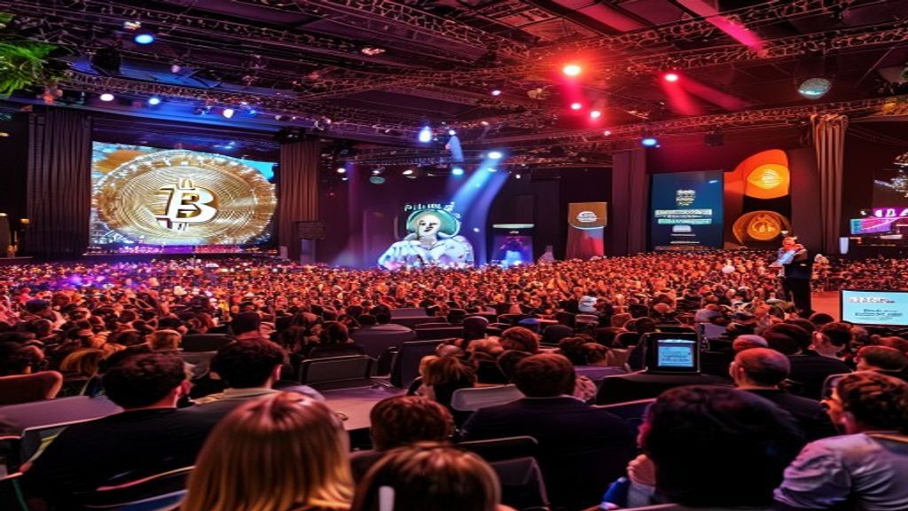 Bitcoin conference Las Vegas stage speakers crowd