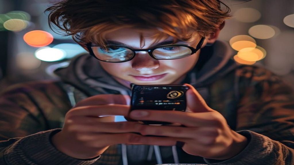 young person investing smartphone cryptocurrency finance