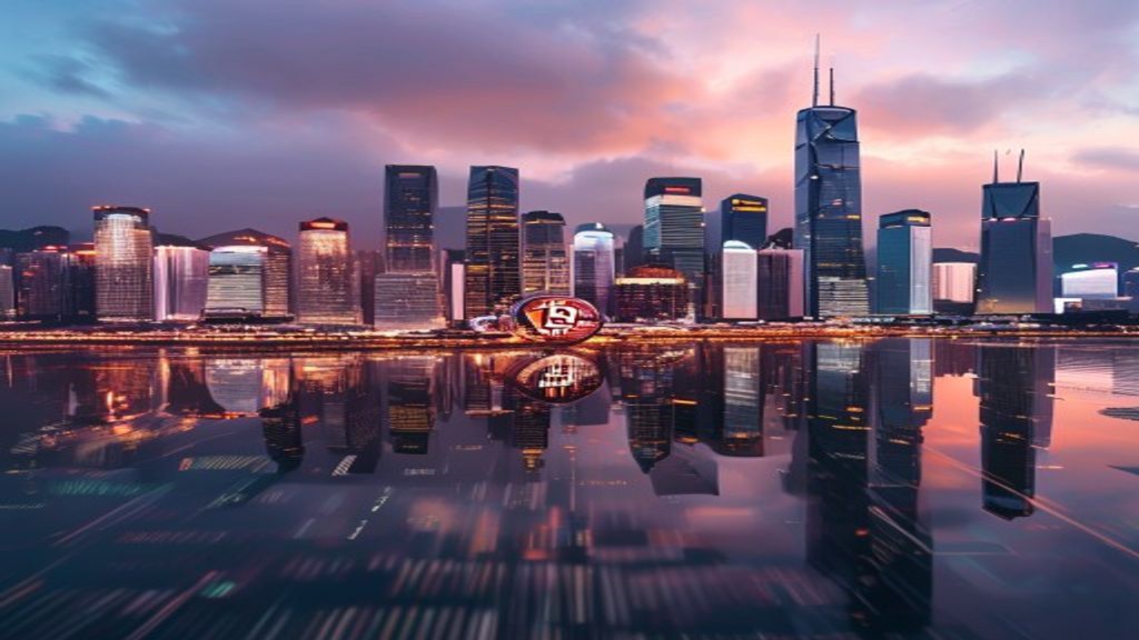 Hong Kong skyline bitcoin institutional finance