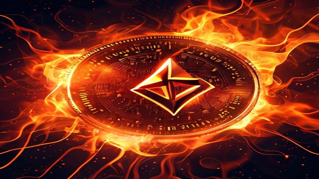 crypto token burn flames blockchain solana