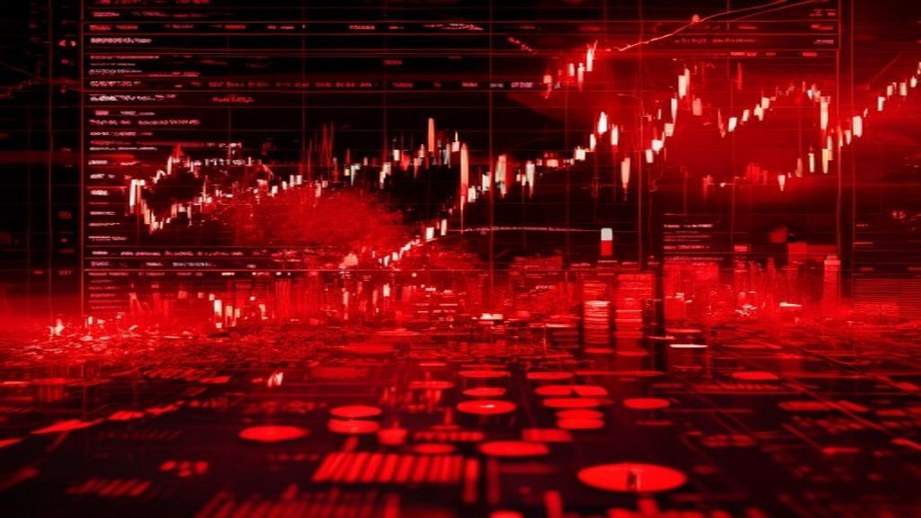 crypto market crash liquidation trading screen red