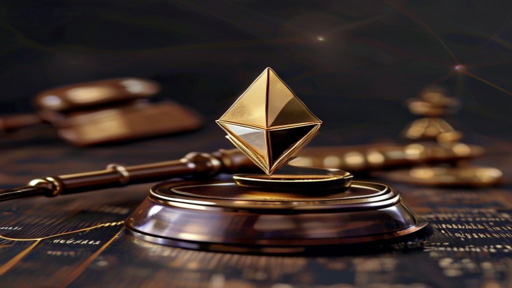 Ethereum blockchain legal court gavel crypto