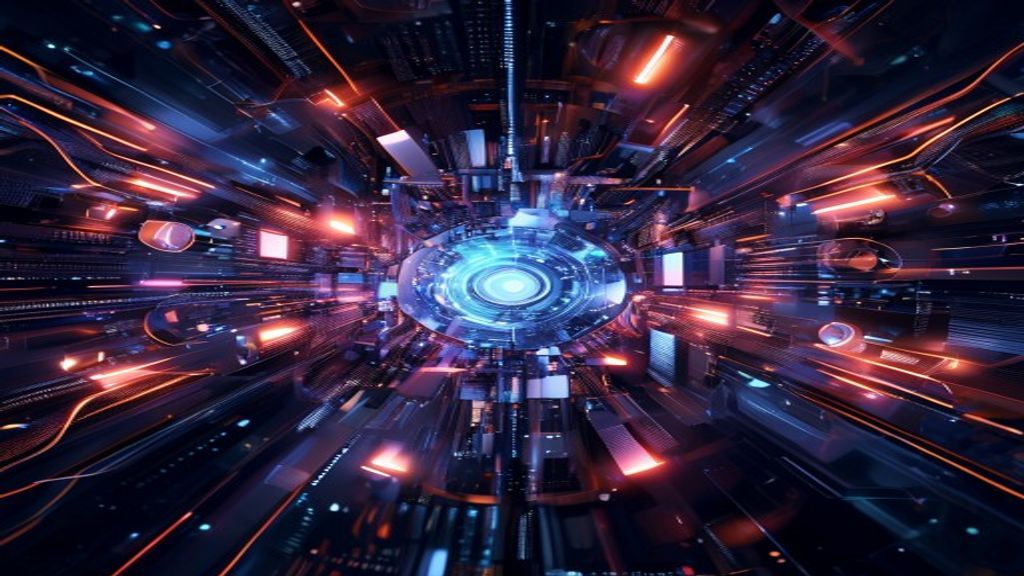quantum computing technology abstract futuristic