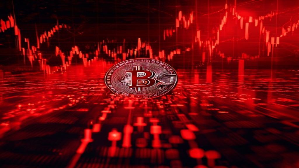 bitcoin price drop market crash liquidation red screen