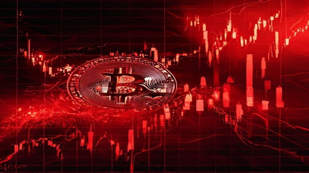 bitcoin price crash correction red market chart