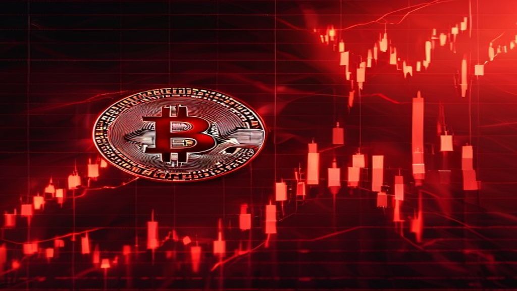bitcoin price drop bearish market red chart
