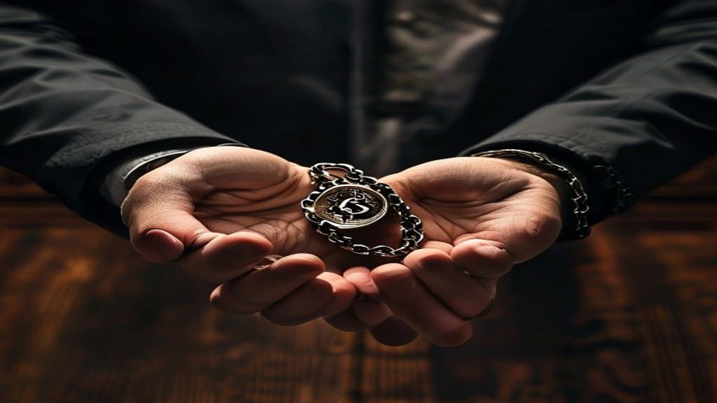 fraud arrest handcuffs crypto scam courtroom