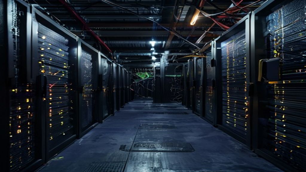 bitcoin mining servers dark warehouse illegal operation