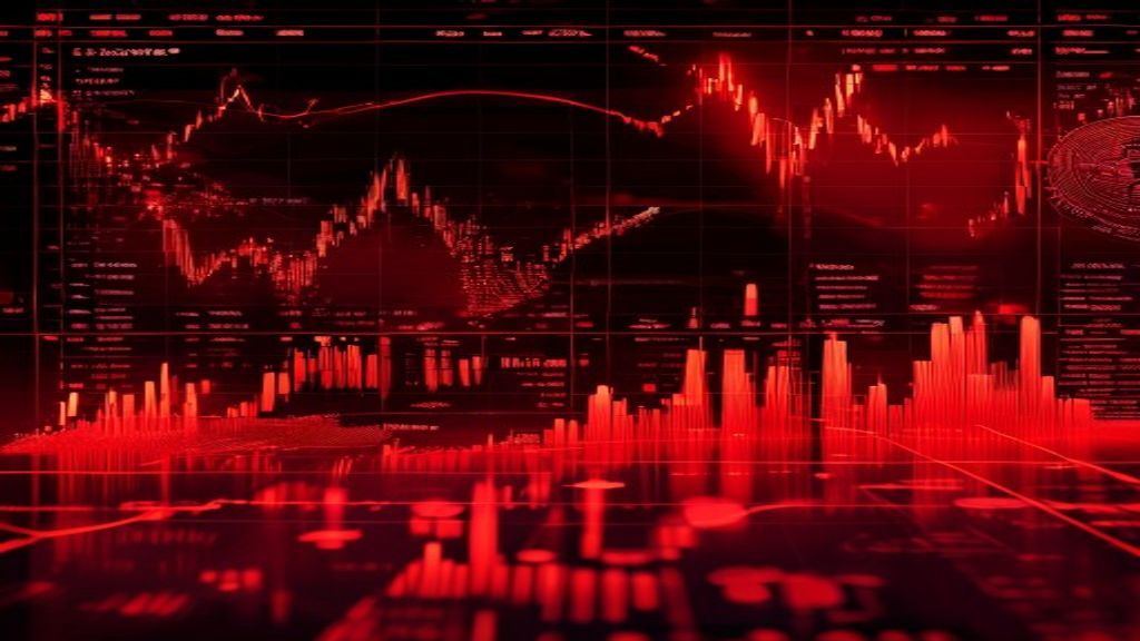 cryptocurrency market decline ETF outflow trading screen red