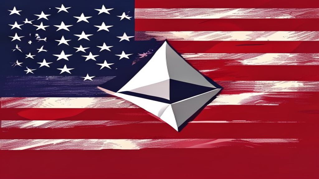 Binance cryptocurrency exchange logo USA flag