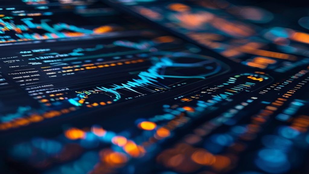 Create a cinematic editorial photograph for a cryptocurrency finance article about Bitcoin spot ETFs versus futures. Fea