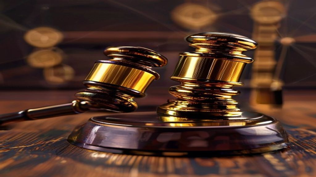 courthouse gavel crypto blockchain legal dispute