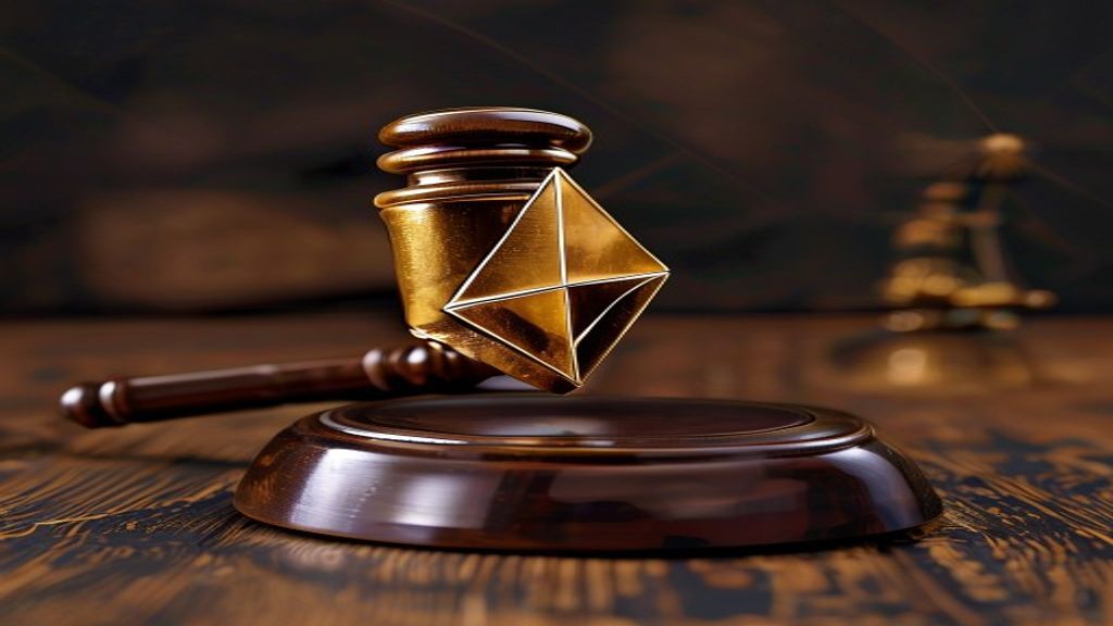 judge gavel ethereum blockchain court law