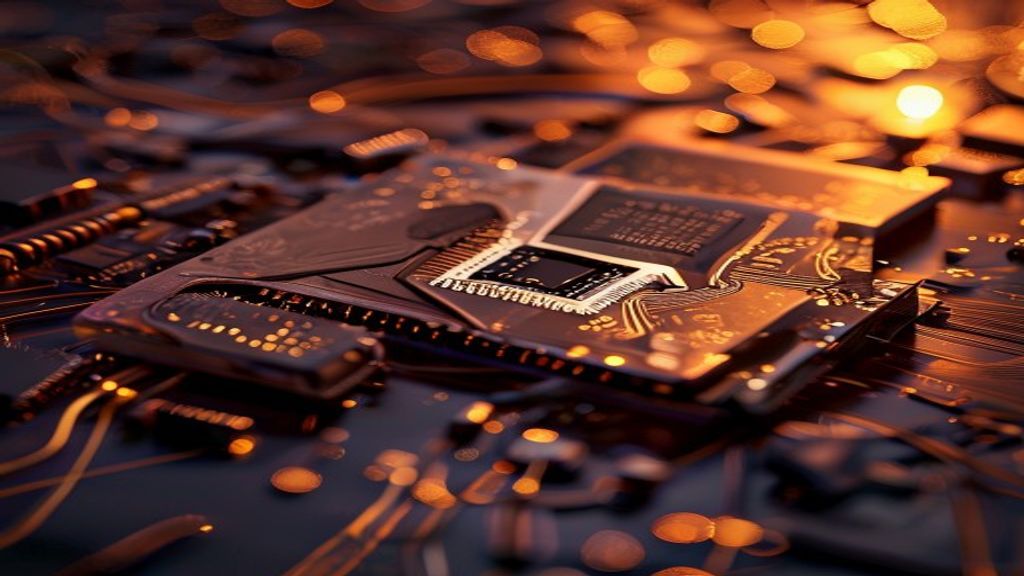 Create a premium editorial cover image for a cryptocurrency security article about counterfeit hardware wallets. Show a