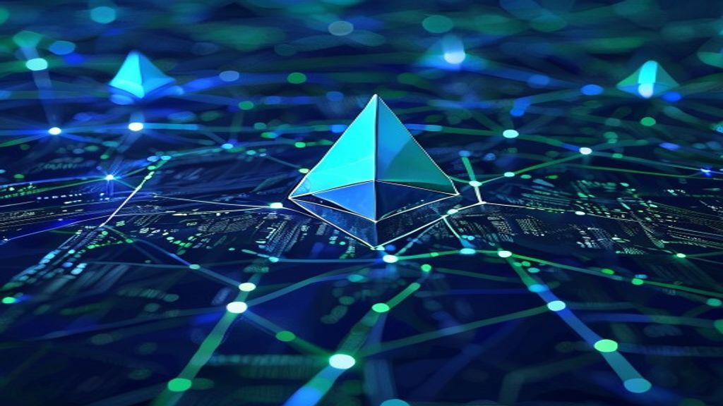 ethereum network blockchain technology blue green