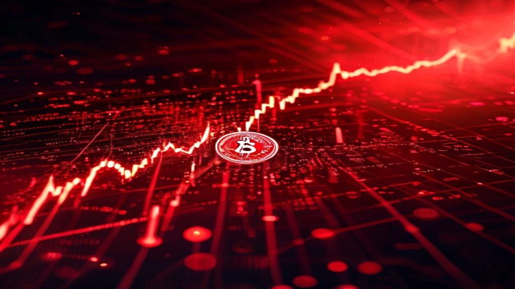 cryptocurrency price crash red chart decline digital network