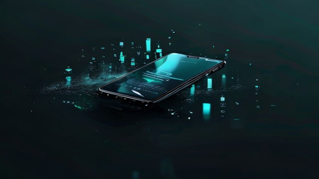 Create a dark moody studio shot for a cryptocurrency editorial cover featuring an elegant smartphone displaying a wallet