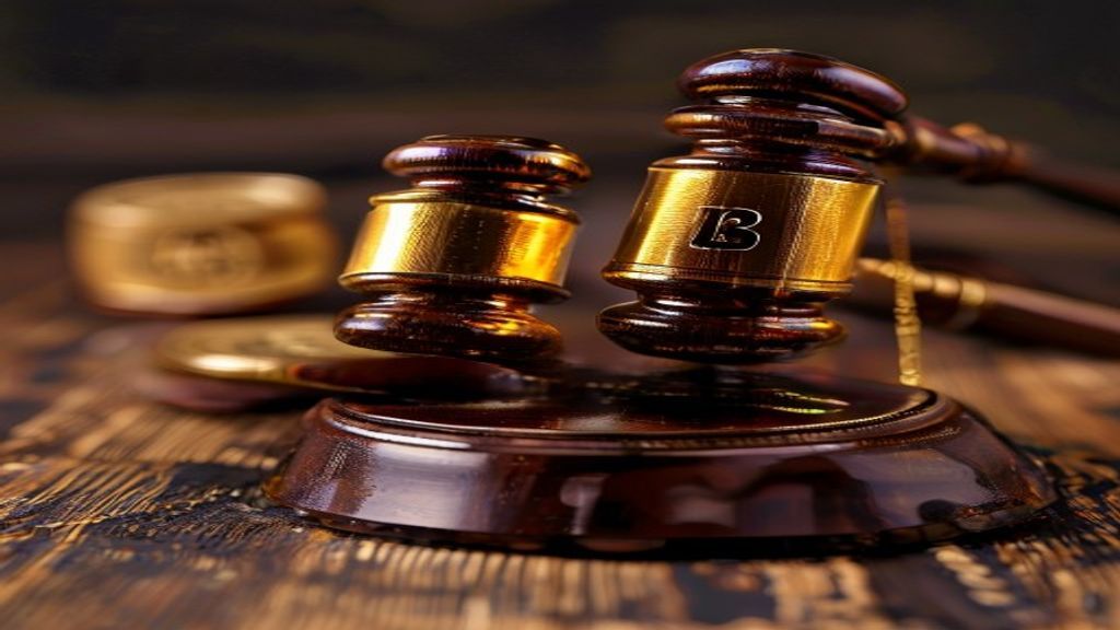 judge gavel cryptocurrency fraud digital scam justice