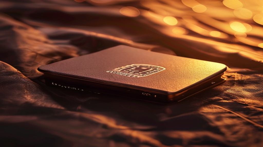 Create a premium editorial cover image for a cryptocurrency blog post about TON security with Ledger hardware wallets. F