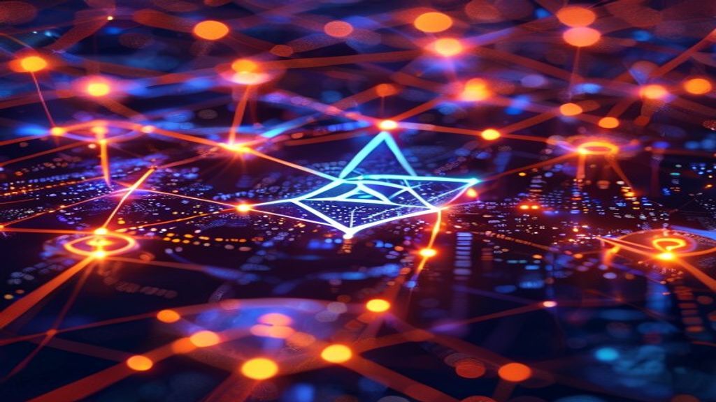Telegram cryptocurrency blockchain network glowing