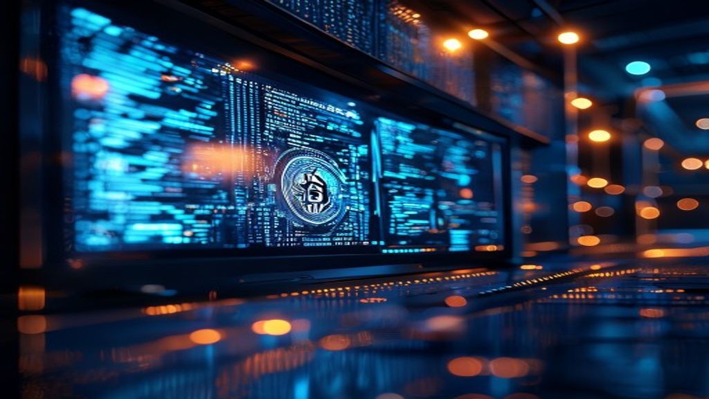 Create a cinematic editorial photography of a frozen digital transaction moment, depicting a Bitcoin blockchain node int
