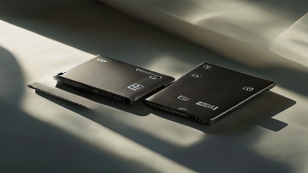 Create a documentary-style editorial cover image comparing Trezor Safe 7 and Ledger Flex hardware wallets. Show both dev