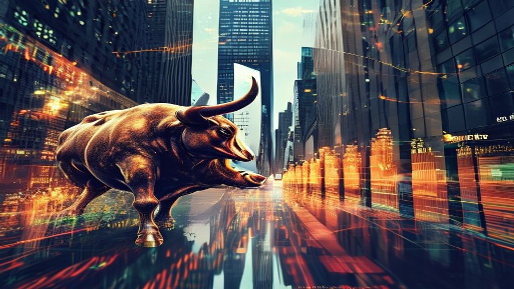 wall street stock market bitcoin bull financial flow