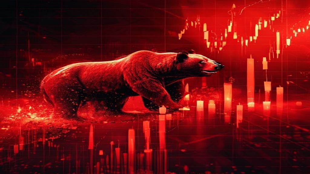stock market crash cryptocurrency bear red chart