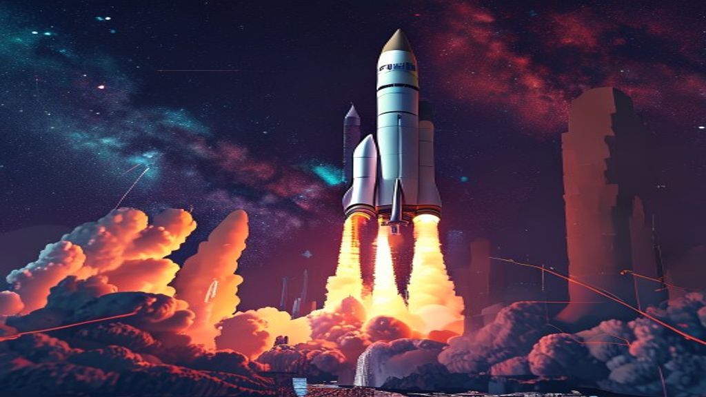 SpaceX rocket launch stock market crypto trading liquidation