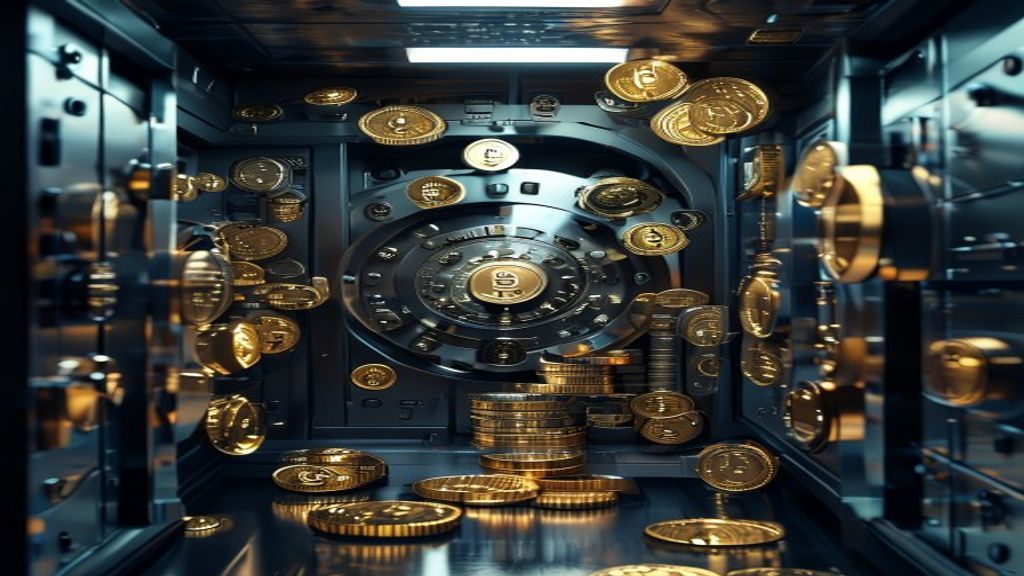 bank vault digital coins stablecoins finance technology