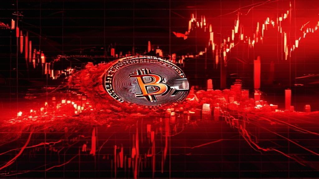 bitcoin price crash liquidation trading chart red