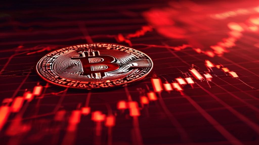 bitcoin price drop red chart market correction