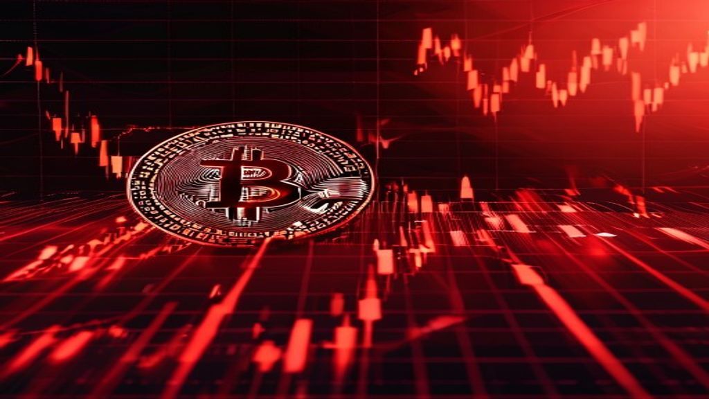 bitcoin price drop market red chart crypto
