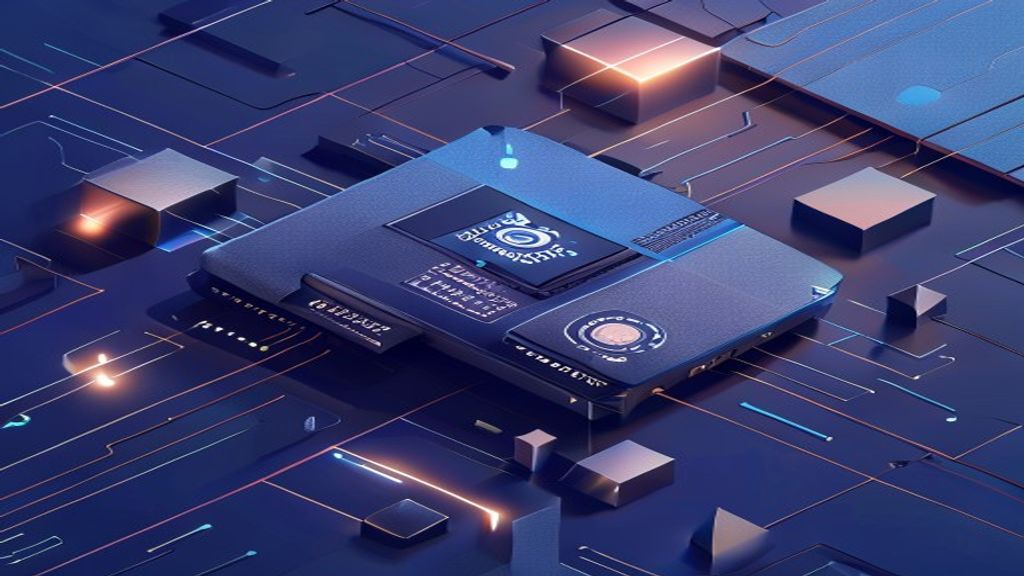 Generate an isometric digital illustration for a KriptoHoje editorial cover about setting up the Trezor One hardware wal
