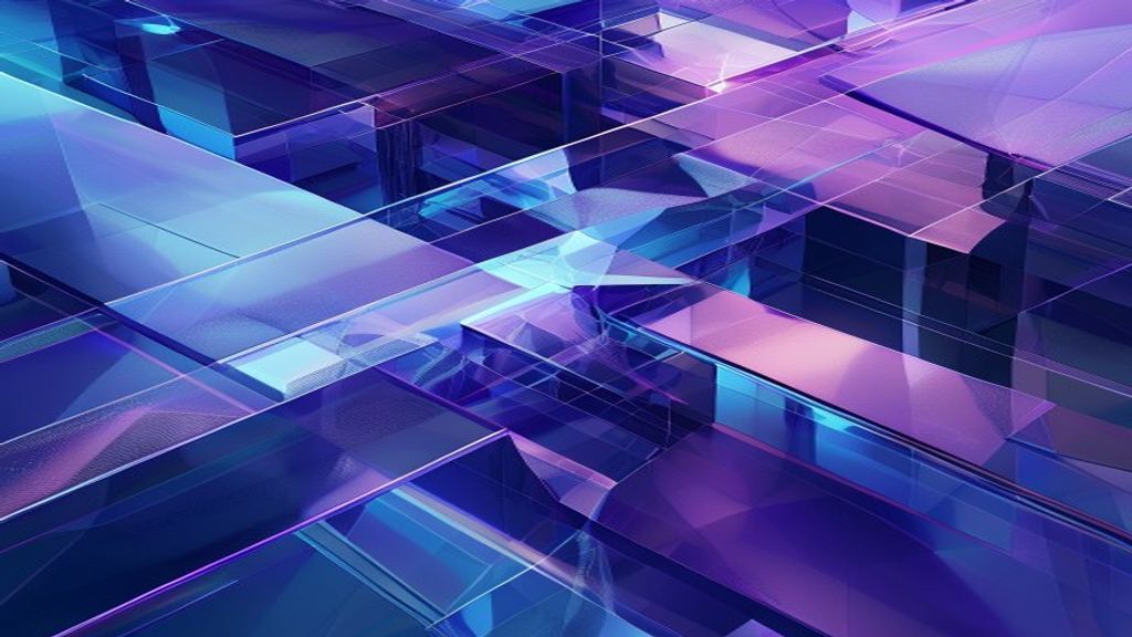 Create an abstract editorial cover image for a cryptocurrency article about DAI stablecoin. Compose a geometric composit