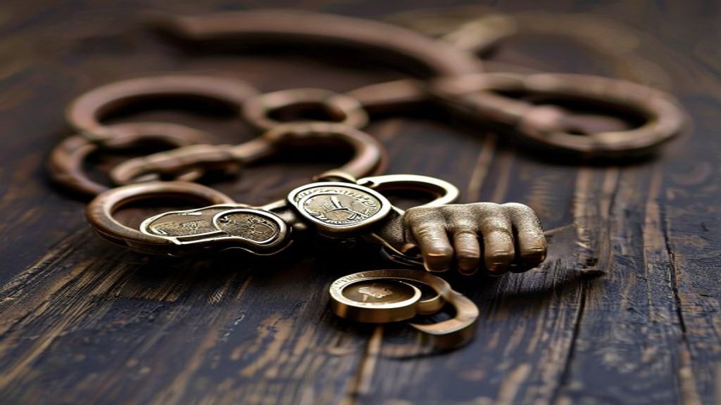 handcuffs cryptocurrency fraud court justice