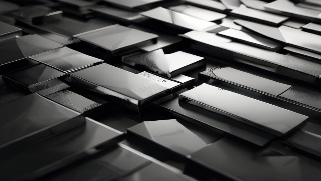 Create a high-contrast black and white editorial image for KriptoHoje featuring an abstract composition of interlocking