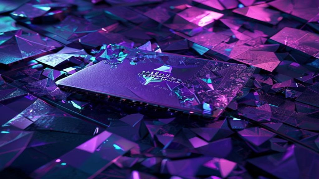 Create a cinematic editorial cover image for KriptoHoje featuring an abstract hardware wallet interface dissolving into