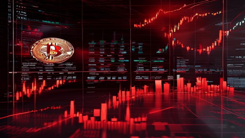 Bitcoin chart red loss corporate treasury office