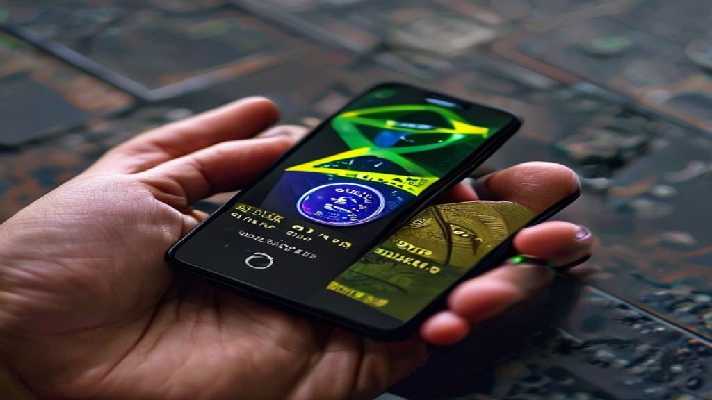 Brazil Pix payment stablecoin digital currency smartphone