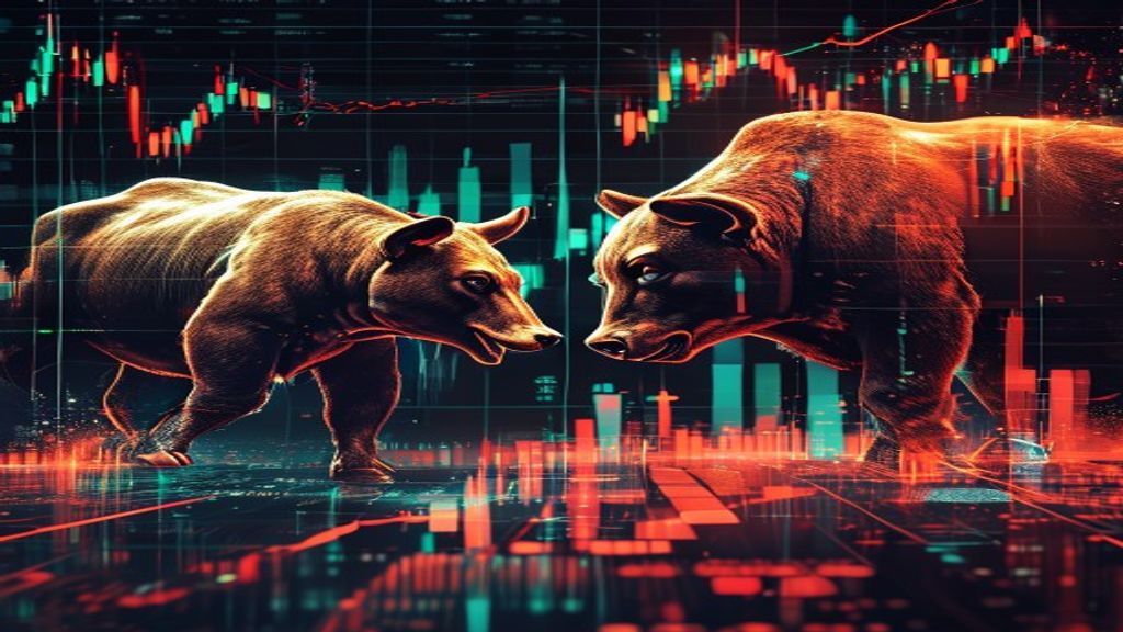 stock market crypto companies bull bear contrast finance