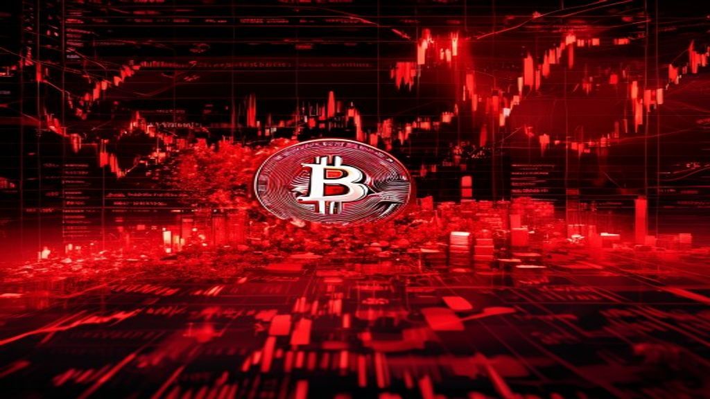 bitcoin crash red market liquidation trading screen