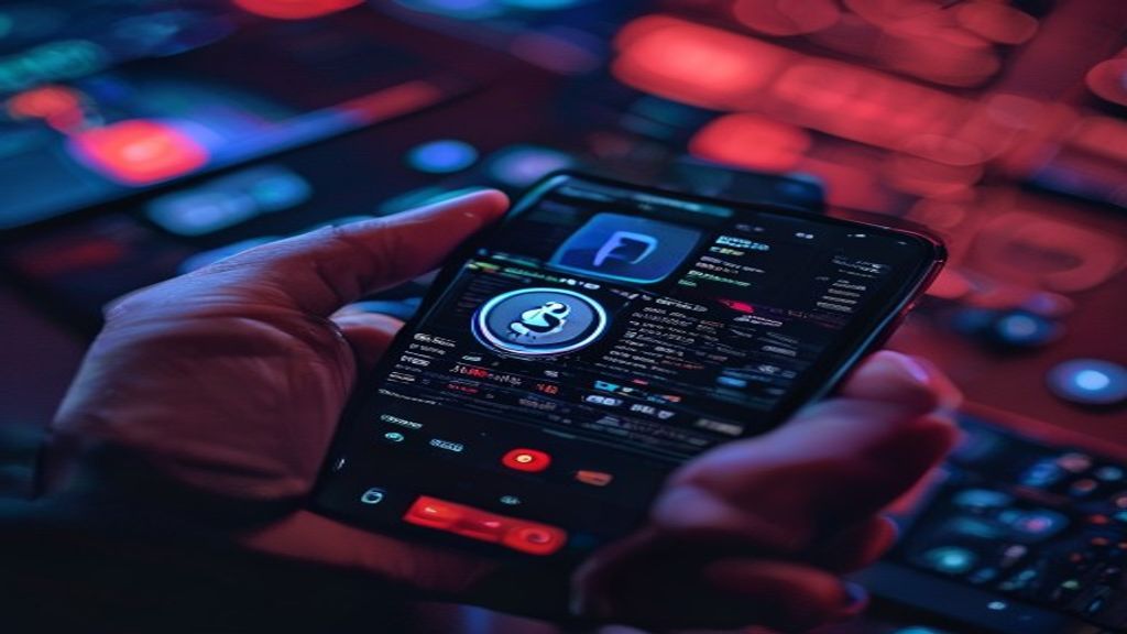 hacker social media crypto scam phone screen