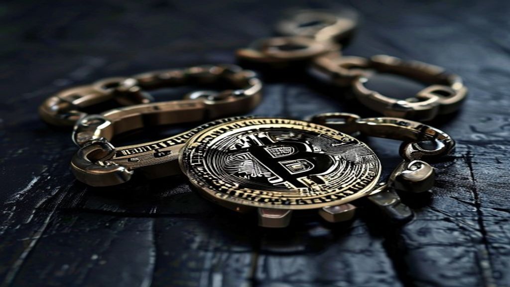 handcuffs bitcoin fraud prison digital crime
