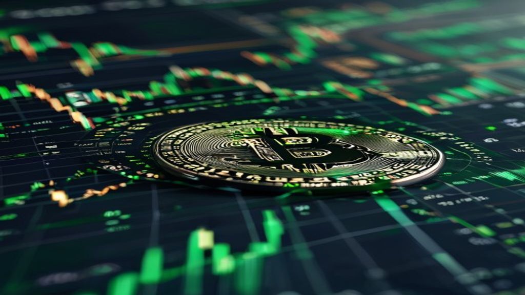 DeFi decentralized finance bitcoin market green chart