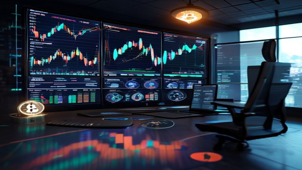 corporate bitcoin sell office financial chart