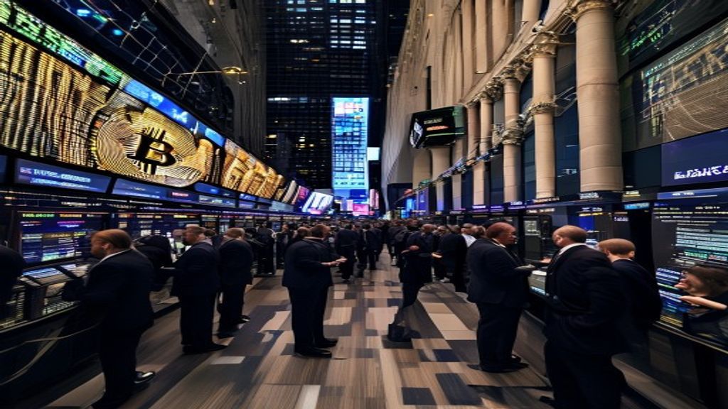 bitcoin ETF wall street institutional investors trading floor