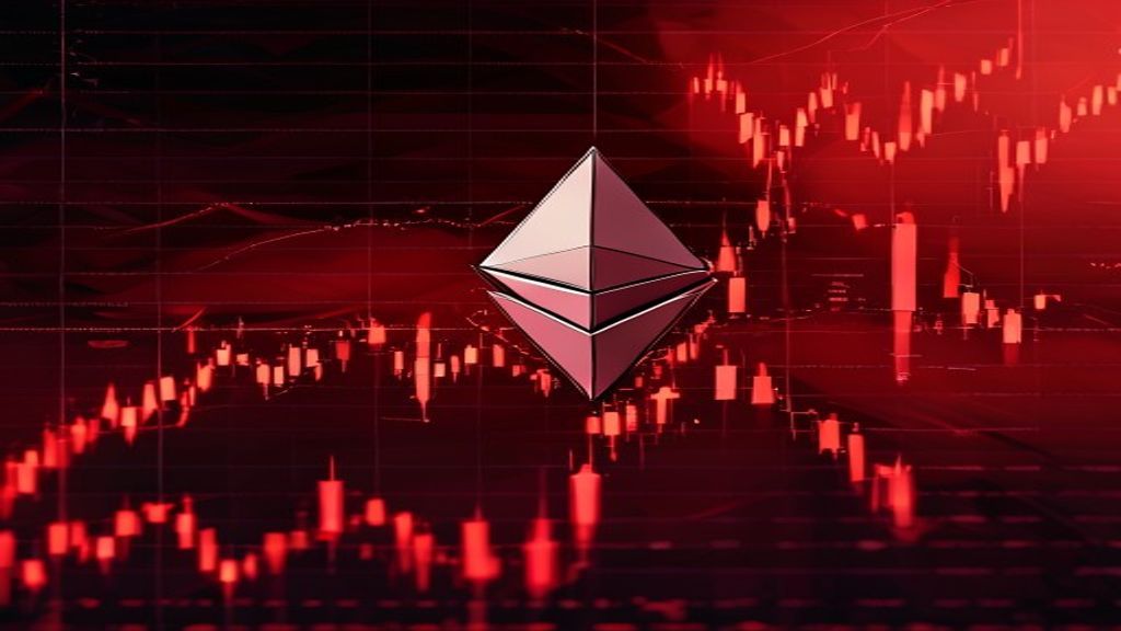 ethereum cryptocurrency ETF stock market red chart
