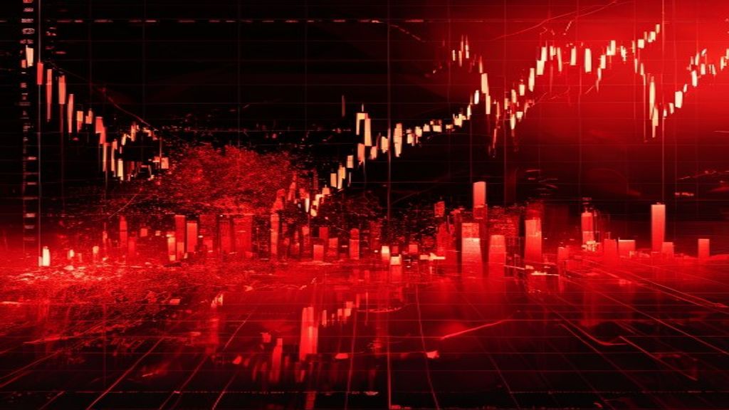 crypto market crash trading liquidation chart red